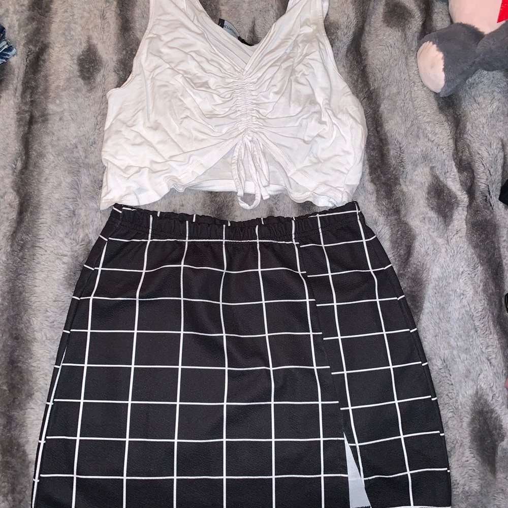 Mini Skirt and crop top